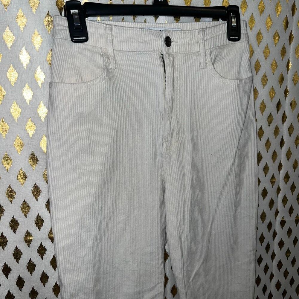 Hollister ultra high rise jeans white corduroy women’s size 1R 25